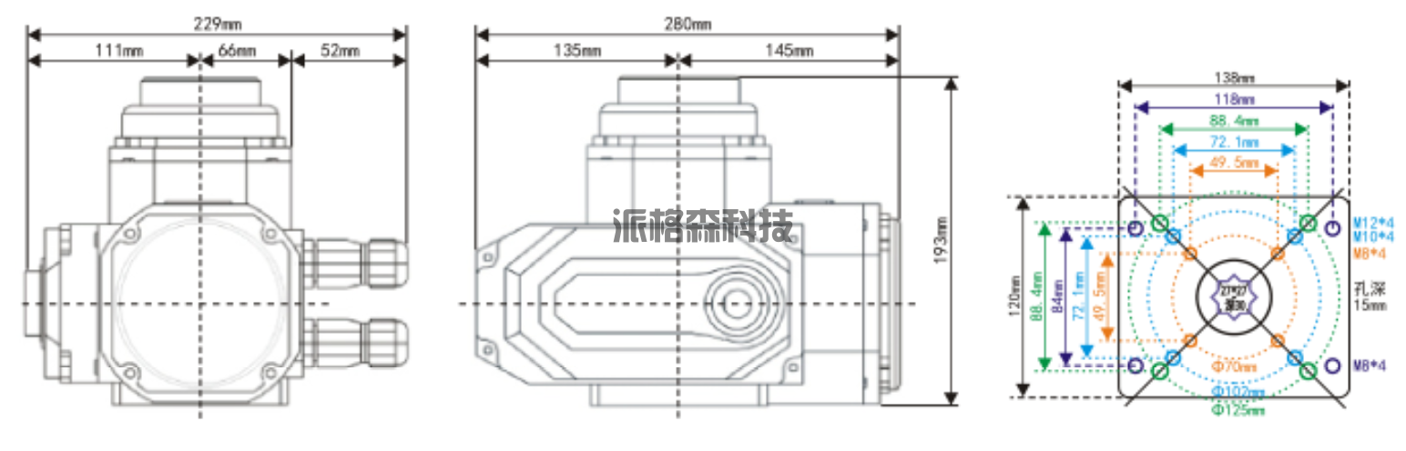 电动阀门防爆型电动执行器 PEx-20 (图4)